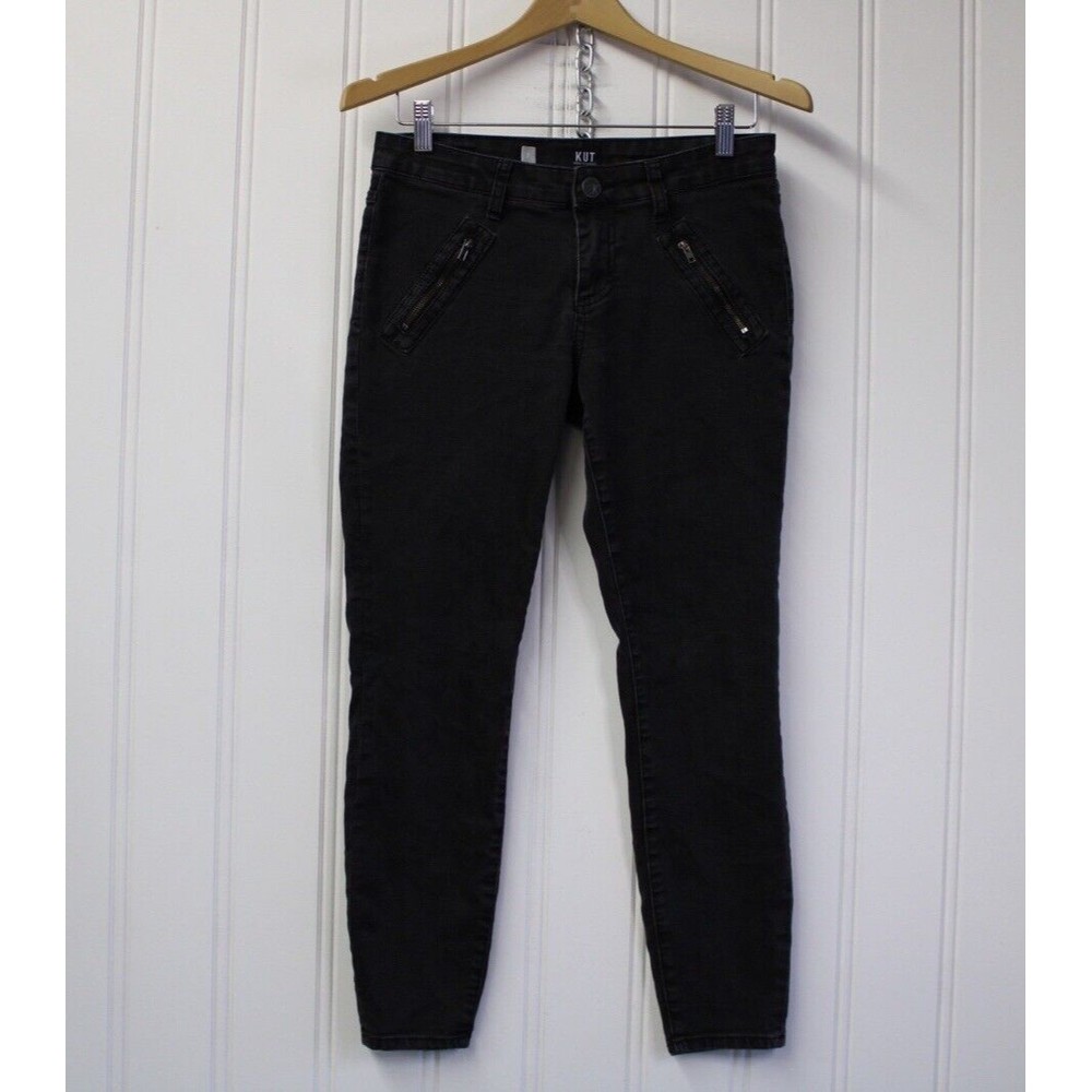 Kut from the Kloth Women's Blue Denim Mid-Rise Connie‎ Ankle Skinny Jeans Size 2